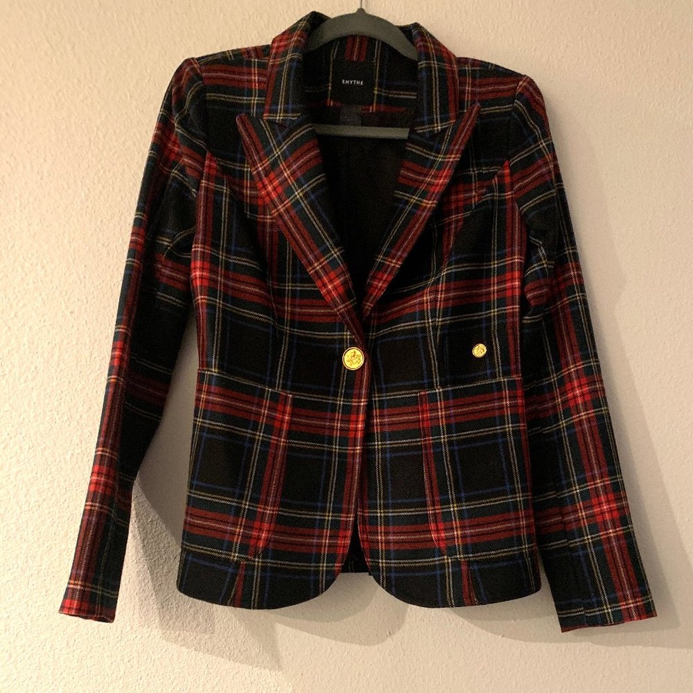 Red Plaid Duchess Tailored In Tartan Blazer